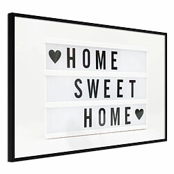 Paris Prix Affiche Murale Encadrée There is No Place Like Home 30 x 20 cm Noir