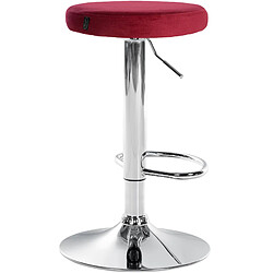 Non Lot de 2 tabourets de bar Ponte velours chrome pas cher