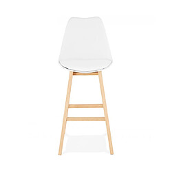 Kokoon Design Tabouret de bar design APRIL WHITE 48x56x112 cm