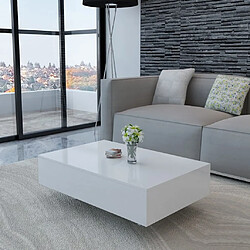 Maison Chic Tabls basse,Table Console pour salon Haute brillance Blanche -MN68503