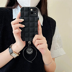 GUPBOO Étui pour iPhone13ProMax Premium Pure Black Simple Phone Case Smiley Bracelet Doux