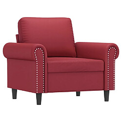 Maison Chic Fauteuil Relax pour salon | Fauteuil Rouge bordeaux 60 cm Similicuir -GKD79461