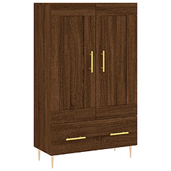 vidaXL Buffet haut chêne marron 69,5x31x115 cm bois d'ingénierie