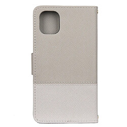 Avis Wewoo Coque Étui en cuir à rabat de couleur épissure pour iPhone 11 Pro avec support cadre photo emplacements carte et portefeuille gris