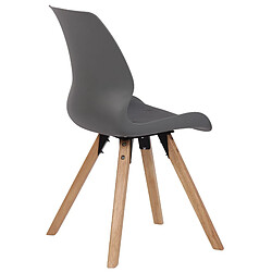 Avis Decoshop26 Lot de 2 chaises de salle à manger en plastique gris style scandinave pieds bois CDS101142