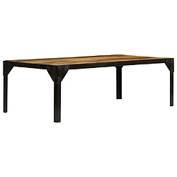 Maison Chic Tabls basse,Table Console pour salon Bois massif de manguier brut et acier 110 cm -MN47835