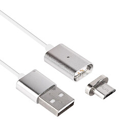 Avis Wewoo Câble argent pour Samsung, Huawei, HTC, Xiaomi Téléphones Portables 1m Metal Head Magnétique Micro USB vers USB Data Sync de Recharge,