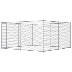 Helloshop26 Chenil extérieur cage enclos parc animaux chien extérieur pour chiens 383 x 383 x 185 cm 02_0000462