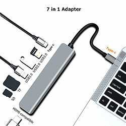 Universal Gris C à HDMI Compatible 4K USB C 3.0 SD TF Samsung DEX Xiaomi 10 Projector TV Monitor |