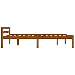 Acheter Maison Chic Lit adulte - Lit simple Cadre de lit,Structure du lit Contemporain Marron miel Bois de pin massif 140 x 200 cm -MN34187