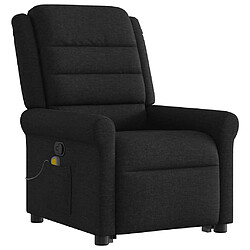 Avis vidaXL Fauteuil de massage inclinable Noir Tissu