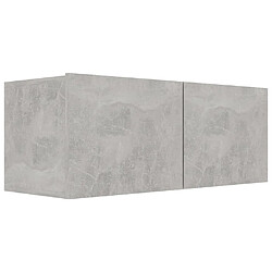 Avis vidaXL Ensemble de meubles TV 2 pcs Gris béton Bois d'ingénierie