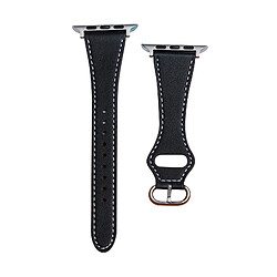 Avizar Bracelet pour Apple Watch 41mm / 40mm / 38 mm Simili Cuir Noir