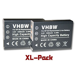 2xv batteries vhbw de caméra SET pour Fujifilm X100T comme Fuji NP-95, Ricoh DB-90.