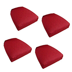 4pcs stretch spandex salle à manger chaise housse de siège housse de protection vin rouge