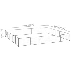 Acheter vidaXL Chenil Argenté 25 m² Acier