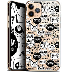 Caseink Coque arrière Apple iPhone 11 Pro Max (6.5 ) Gel HD [ Nouvelle Collection - Souple - Antichoc - Imprimé en France] Chat Noir Chat Blanc