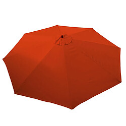 Decoshop26 Parasol de jardin diamètre 3,5m polyester terre cuite et bois sans pied de parasol 04_0008010 pas cher