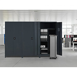 Avis OFFICE24 Armoire de bureau 2 portes 90x40 H180 en métal avec porte-documents verrouillable VESuvIO