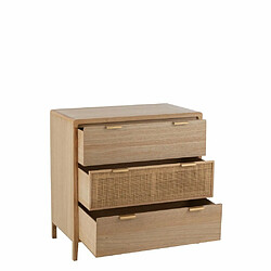 Inside 75 Commode en bois naturel TSARA avec 3 tiroirs pas cher