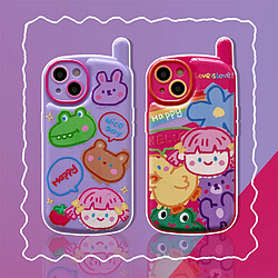 GUPBOO Étui pour iPhone11ProMax Corbeau Animal Fille Dessin Animé Téléphone Cas Chaîne Silicone