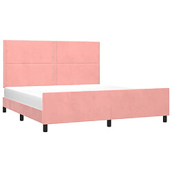 Avis Maison Chic Lit adulte - Cadre Structure de lit avec tête de lit Contemporain Rose 180x200 cm Velours -MN46511