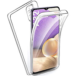 Xeptio Coque 360 degrés Samsung Galaxy A32 5G Protection intégrale arrière PC Case et Avant TPU Transparente Smartphone - Accessoires Pochette Case