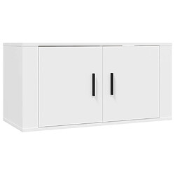 Avis vidaXL Ensemble de meubles TV 3 pcs Blanc Bois d'ingénierie