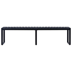 Helloshop26 Banc de jardin meuble de patio d'extérieur terrasse 180 cm panneau ps noir 02_0011276