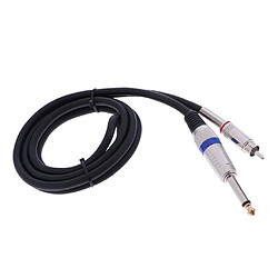 rca mâle vers 6.35mm fiche mâle mono audio auxiliaire câble de connexion 1.5m