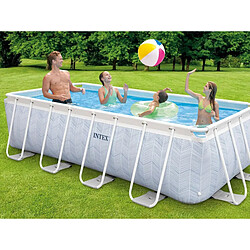 Piscine tubulaire Chevron rectangulaire 4,00 x 2,00 x 1,00 m - Intex