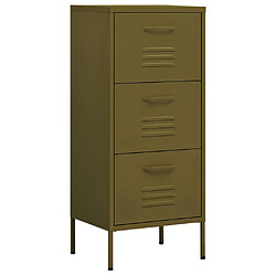 vidaXL Armoire de rangement Vert olive 42,5x35x101,5 cm Acier