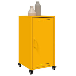 Acheter vidaXL Buffet jaune moutarde 36x39x72 cm acier