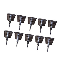 Acheter 10pcs boîte à panier d'engrais en plastique avec couvercle pour jardin Bonsai Plant L