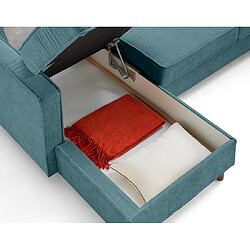 Avis Lisa Design Jake - canapé panoramique d'angle droit 7 places convertible avec coffre en tissu velours relief