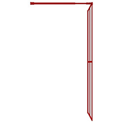 Acheter Maison Chic Paroi de douche | Écran de douche | Cloison de douche avec verre ESG transparent rouge 100x195 cm -GKD44898