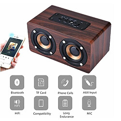 Acheter Universal En haut-parleur Bluetooth rétro sans fil Portable Mini Bluetooth Altavoz 3D Dual Loudspeakers Prise en charge le lecteur de carte TF pour Xiaomi