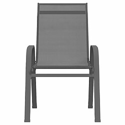 Maison Chic Table de bistro et chaises d'extérieur 3 pcs,Ensemble de bistro de jardin pour relax Gris -GKD221787 pas cher