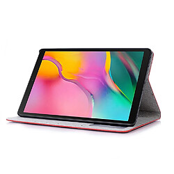 Wewoo Housse Coque Etui à rabat horizontal en cuir texturé pour Galaxy Tab A 10.1 2019 T510 / T515avec porte-cartes et rouge pas cher