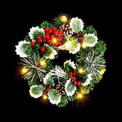 BigBuy Christmas Couronne de Noël PVC Multicouleur 30 x 30 x 10 cm