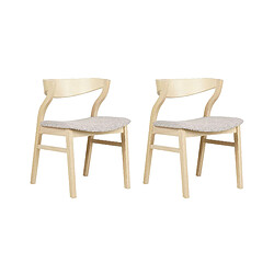 Beliani Chaise de salle à manger Set de 2 Beige MAROA