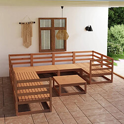 Maison Chic Salon de jardin 9 pcs - Table et chaises d'extérieur - Mobilier/Meubles de jardin Moderne bois de pin massif -MN60119