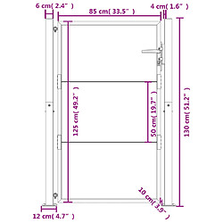 vidaXL Portail de jardin 105x130 cm acier corten pas cher