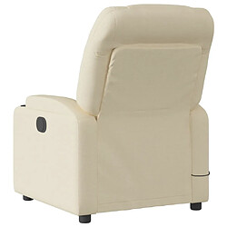 Acheter Maison Chic Fauteuil Relax pour salon, Fauteuil inclinable de massage électrique crème tissu -GKD49635