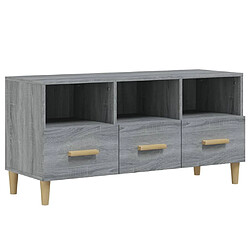 vidaXL Meuble TV Sonoma gris 102x36x50 cm Bois d'ingénierie