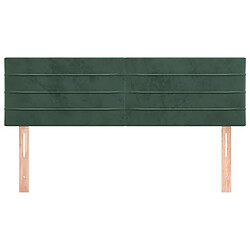 Avis Maison Chic Lot de 2 Têtes de lit design pour chambre - Décoration de lit Vert foncé 72x5x78/88 cm Velours -MN91730