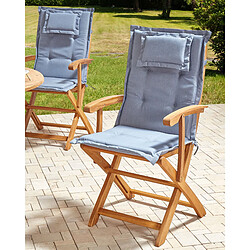 Beliani Chaise de jardin MAUI II Bois Bleu