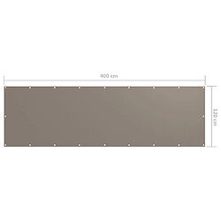 Acheter vidaXL Écran de balcon Taupe 120x400 cm Tissu Oxford