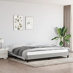 vidaXL Cadre de lit sans matelas gris clair 200x200 cm tissu