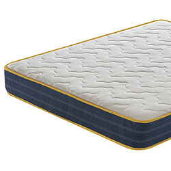 Materassi&Doghe Matelas 90x200 ressorts ensachés et mousse mémoire à 9 zones différenciées - 23 cm de hauteur - Anatomique - Antibactérien - Anti-acarien - Dispositif médical - 100% Made in Italy